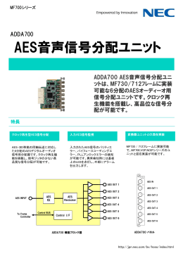 AES音声信号分配ユニット - 日本電気