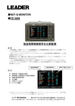 NET-Q MONITOR FS 3068 放送局間制御信号を比較監視
