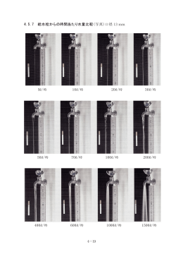 4－19 4.5.7 給水栓からの時間あたり水量比較（写真）口径 13 mm 5ℓ