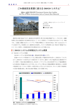 ごみ焼却灰を資源に変えるSMASHシステム®,三菱重工技報 Vol.51 No