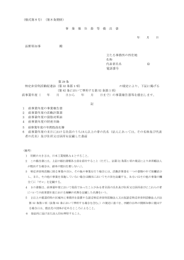 （様式第8号）（第8条関係） 事 業 報 告 書 等 提 出 書 年 月 日 長野県