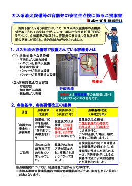 ガス系消火設備等の容器弁の安全性点検に係るご提案書