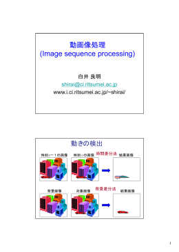 動画像処理 (Image sequence processing)