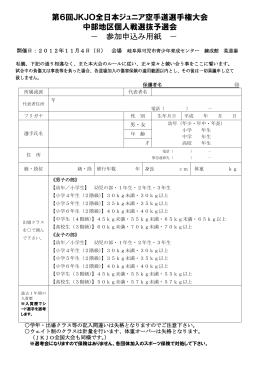 第6回JKJO全日本ジュニア空手道選手権大会 中部地区個人戦選抜