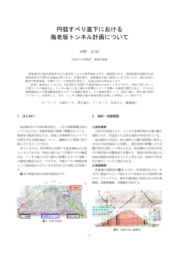 円弧すべり直下における海老坂トンネル計画について（PDF：1614KB）