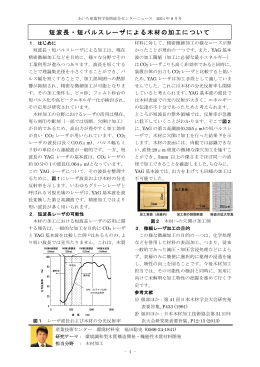 短波長・短パルスレーザによる木材の加工について （PDF: 189.0 KB）