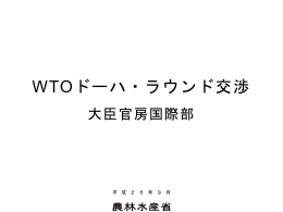 WTOドーハ・ラウンド交渉（2014年9月）（PDF：3101KB）