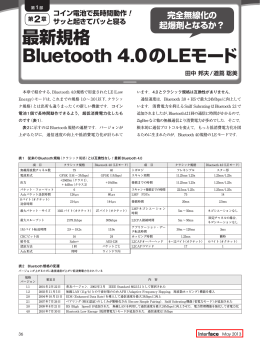 最新規格 Bluetooth 4.0のLEモード
