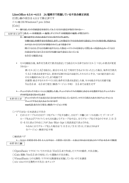 LibreOffice 4.0.4→4.0.5 JA 福岡市で把握している不具合修正状況 打消