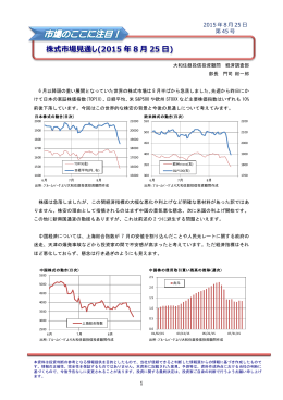 株式市場見通し(2015 年 8 月 25 日)
