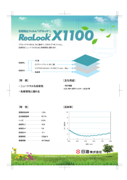 ・ニュートラルな反射色 ・色再現性に優れる 反射防止フィルム「リアルック