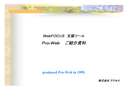 【Pro-Web】 紹介資料