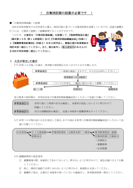 ！ 自衛消防隊の設置が必要です ！