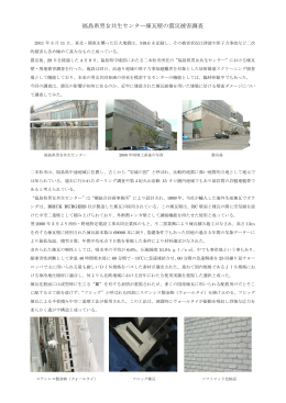 福島県男女共生センター煉瓦壁の震災被害調査