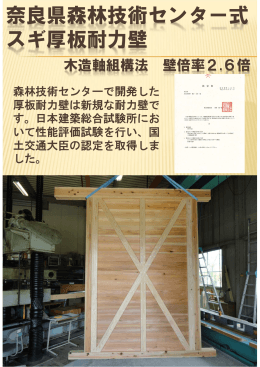 奈良県森林技術センター式 スギ厚板耐力壁 （PDFファイル）