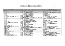 2015年度（H27） 鎌倉市テニス協会 年間行事