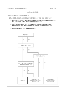 PAS投入の事前連絡 - 一般社団法人 熊本電気管理技術者協会