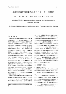 過酸化水素で誘導 され るプロモーターの探索