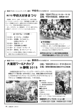 第27回 甲府大好きまつり 大道芸ワールドカップ in 静岡 2015