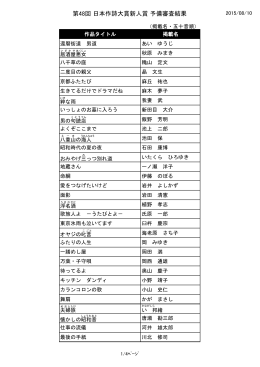 2015年度日本作詩家協会新人賞予備審査通過作品 (PDF：236KB)