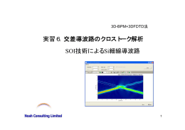 実習6．交差導波路のクロストーク解析 SOI技術によるSi細線導波路
