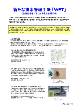 生物応答を利用した水環境管理手法（WET試験）