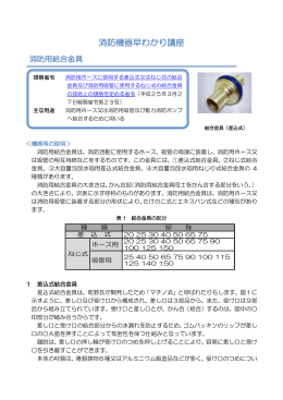 結合金具 - 日本消防検定協会