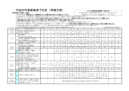平成26年船舶検査予定表 （青森支部)