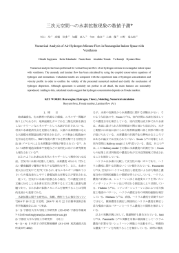 三次元空間への水素拡散現象の数値予測(PDF file)