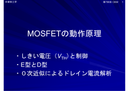 動作原理 MOSFETの動作原理