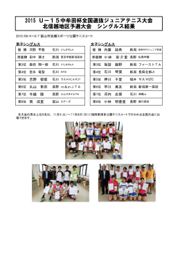 2015 Uー15中牟田杯全国選抜ジュニアテニス大会