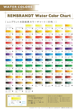 レンブラント水彩絵具・カラーチャート