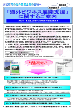 浜松市・東京海上日動火災保険株式会社連携事業 海外情報提供 個別