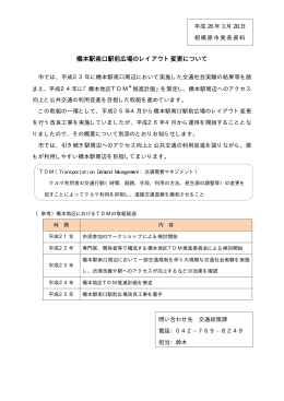 橋本駅南口駅前広場のレイアウト変更について（PDF形式