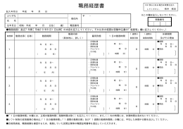 職務経歴書