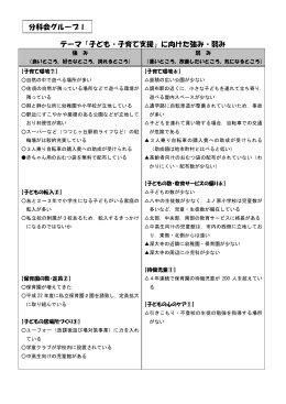 分科会とりまとめシート(資料3)(PDF文書)