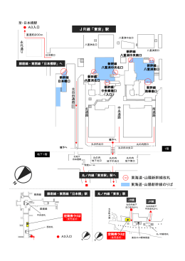 東海道・山陽新幹線改札 東海道・山陽新幹線のりば JR線「東京」駅