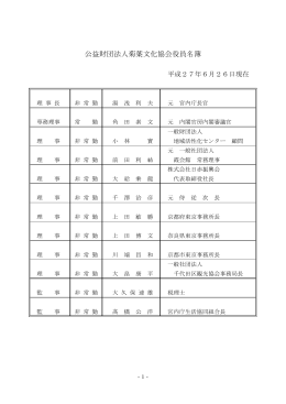 公益財団法人菊葉文化協会役員名簿