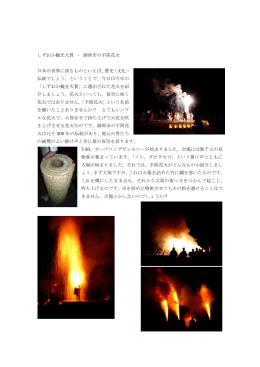 しずおか観光大賞 － 湖西市の手筒花火 日本が世界