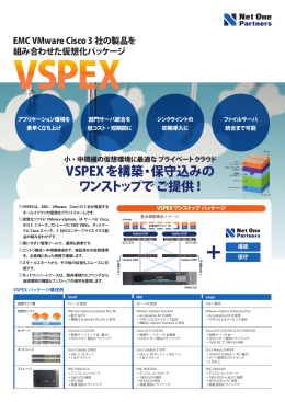 VSPEX を構築・保守込みの ワンストップで ご提供