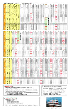長野電鉄時刻表（下り） 2012年4月1日 改正