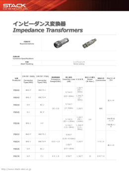 インピーダンス変換器 Impedance Transformers