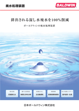 廃水処理装置 - 日本ボールドウィン