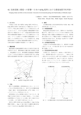日本の K/Pg 境界における環境地質学的考察