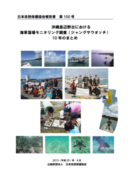 沖縄島辺野古における海草藻場モニタリング調査（ジャングサウオッチ）10