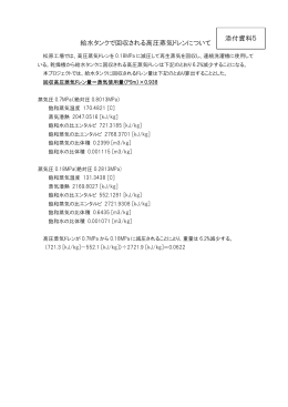 給水タンクで回収される高圧蒸気ドレンについて 添付資料5