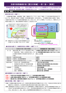 京都市業務継続計画【震災対策編】～第 1 版～【概要】