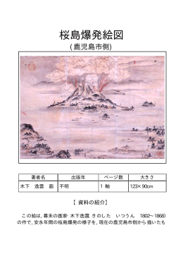 桜島爆発絵図