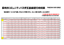 長崎市コミュニティバス伊王島線運行時刻表 平成25年10月1日改正