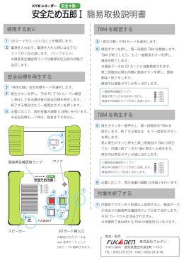 簡易取扱説明書